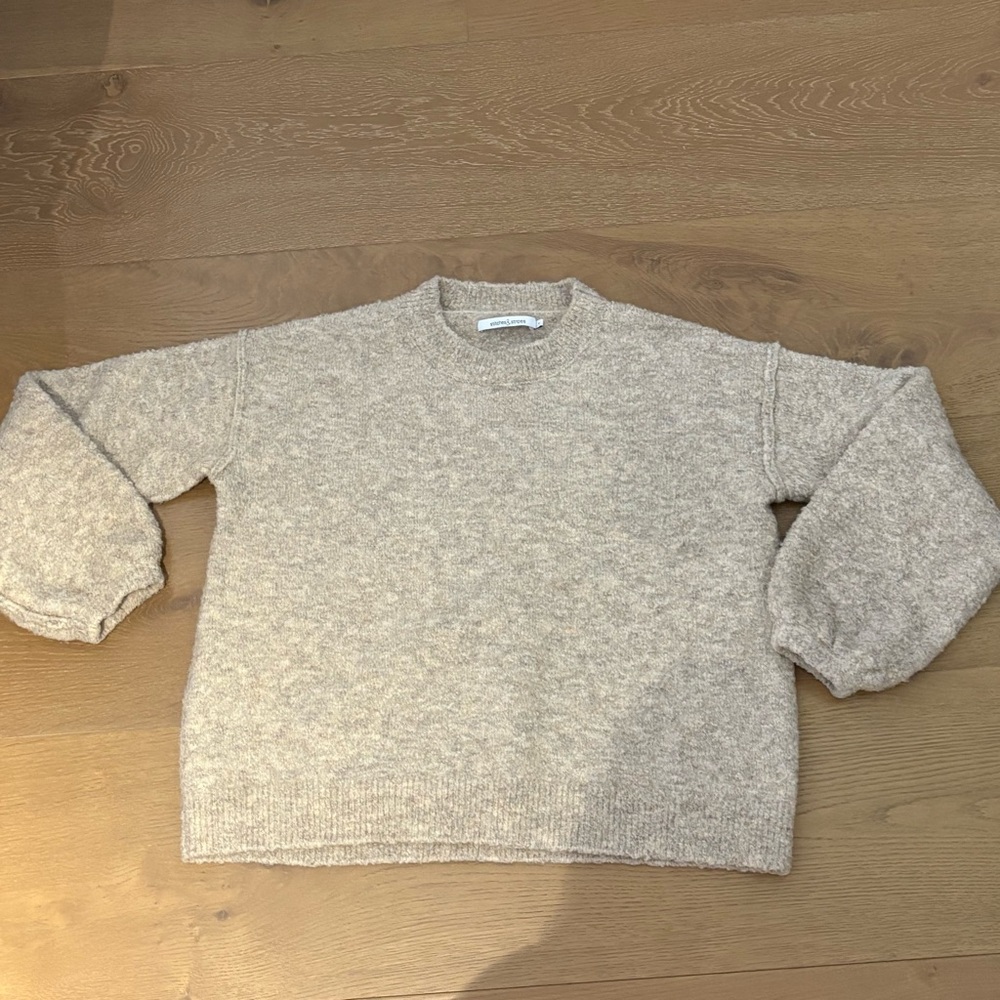Cozy Beige Crew Neck Sweater